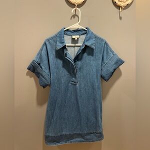 Tuckernuck Denim Trapunto Stitch Sofia Shirt Dress